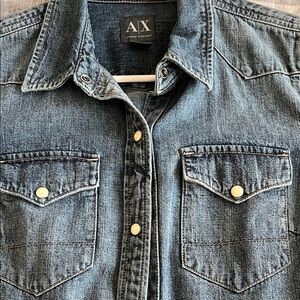 Armani Exchange Denim Blue Blouse